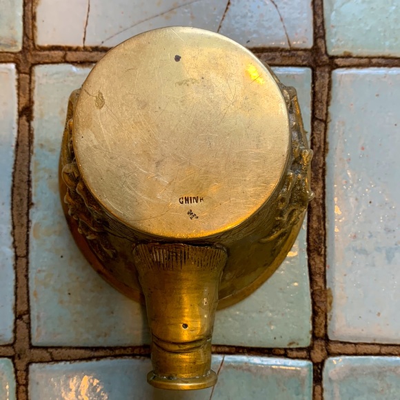 Vintage dragon figural brass miniature coal carrier - Picture 5 of 11